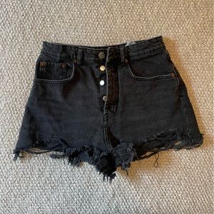 Zara Black Denim Shorts
